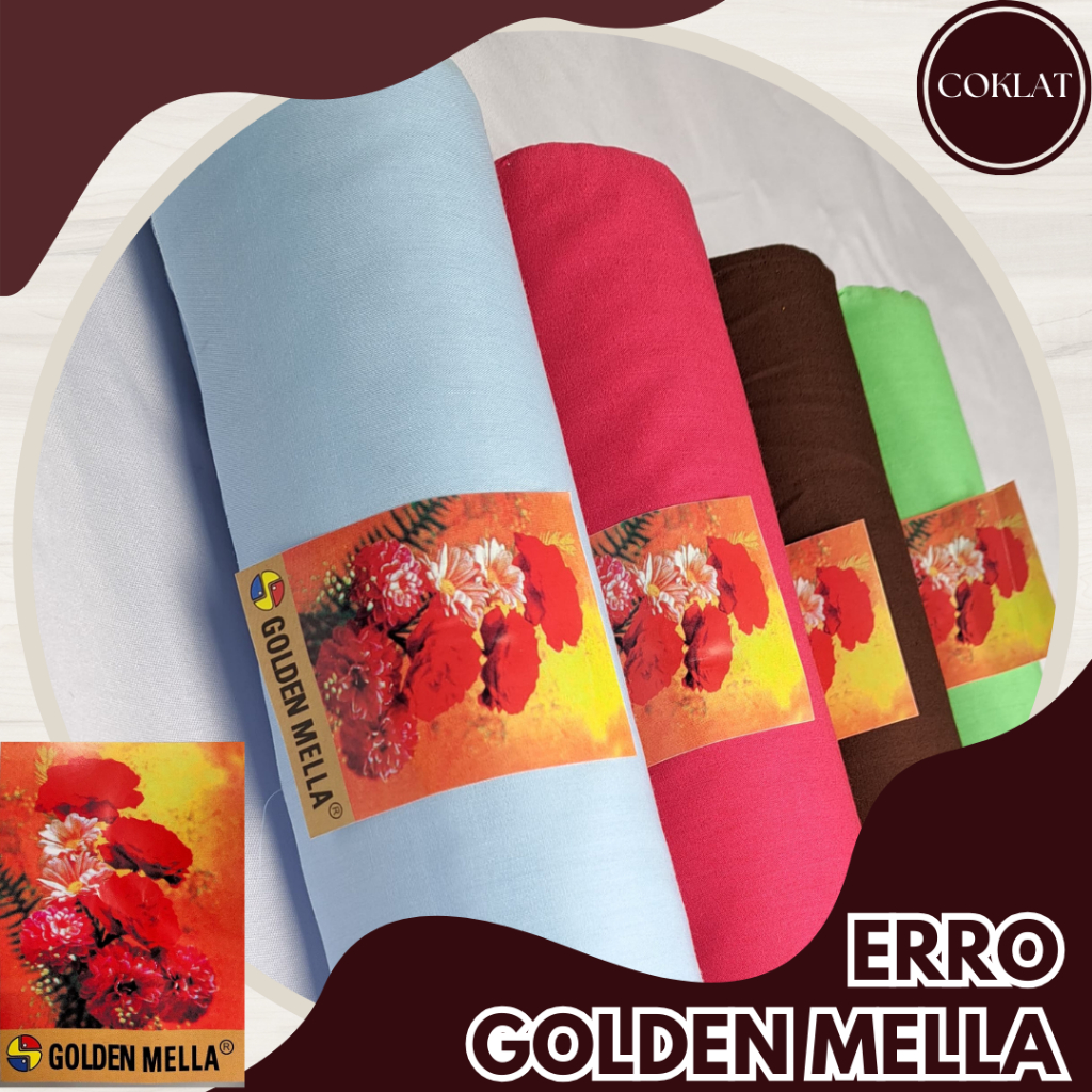 Kain Erro Golden Mella - COKLAT