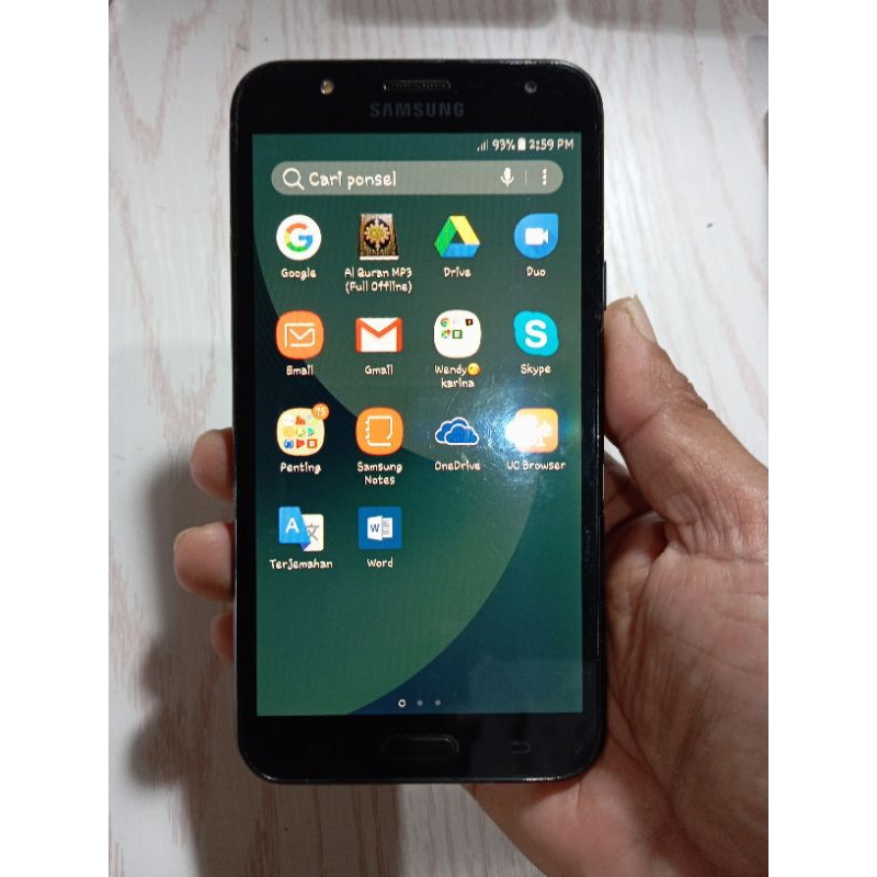 samsung j7 core ram 2/16 normal second