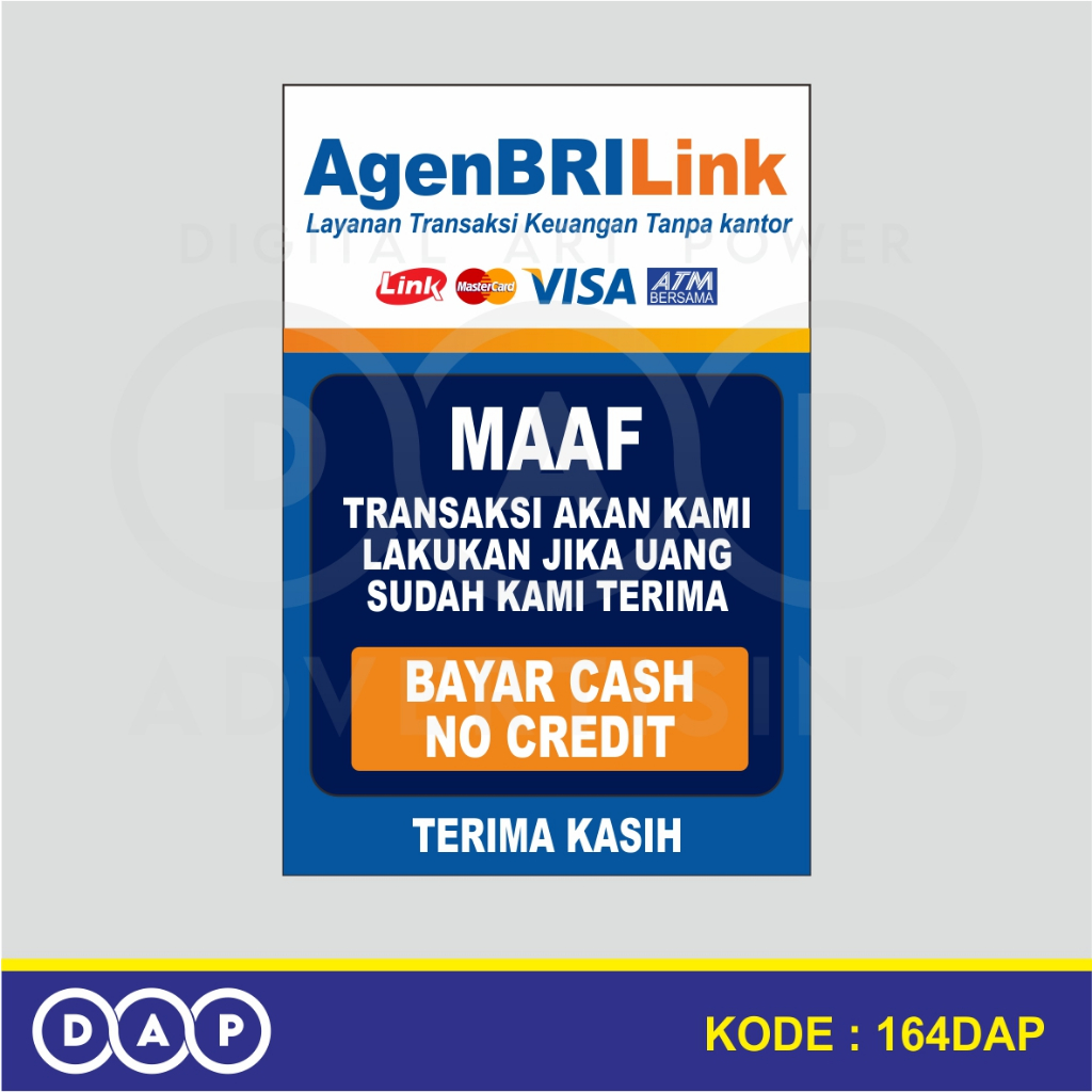 

164 - STIKER AGEN BRI LINK - VYNIL - TERBAIK