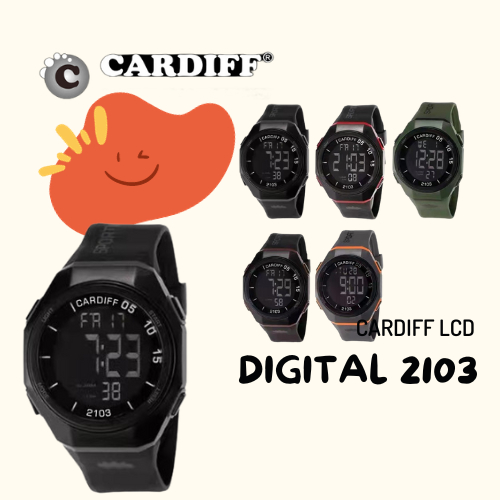 Jam Tangan Anti Air CARDIFF LCD C 2103