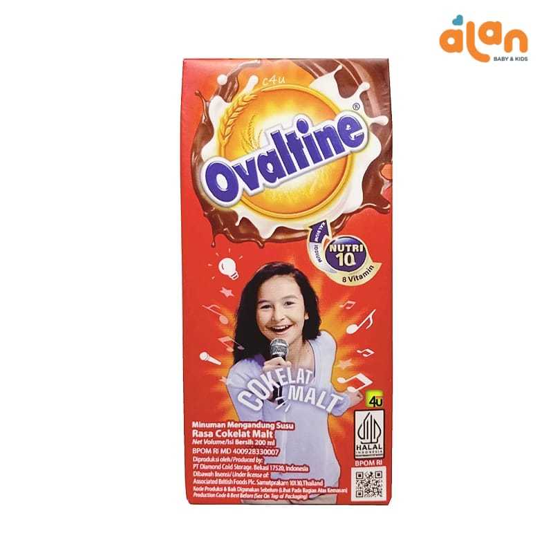 

⭐️ Alan Baby Kids ⭐️ Ovaltine Susu Uht Rasa Coklat Malt 200ml - Susu Kotak