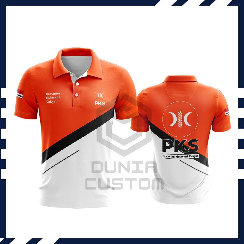 PARTAI PKS | Kaos Baju Jersey PARTAI PKS Fullprint | Kaos Baju Polo PARTAI KEADILAN SEJAHTERA PKS PE