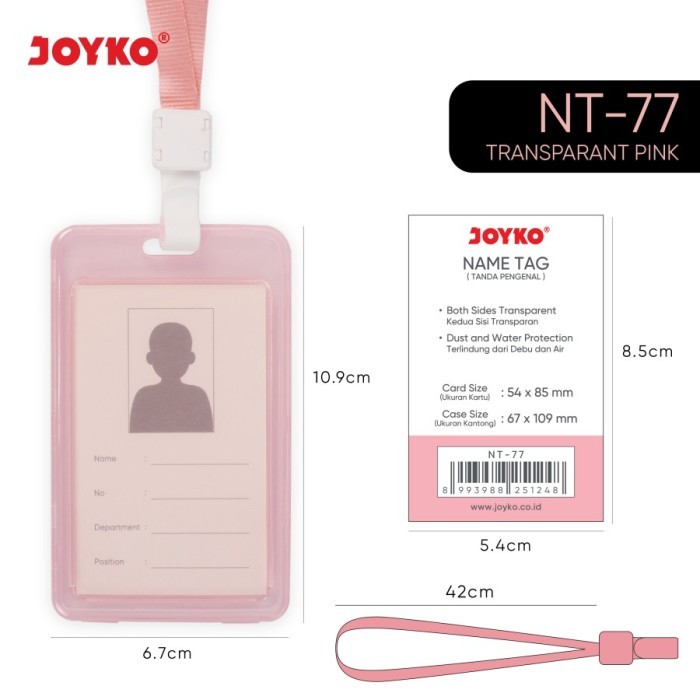 

ID Card / Name Tag / Gantungan Kartu Nama NT-77 Pink Joyko