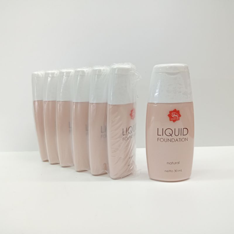 ( 6pcs ) Viva liquid fondation natural - alas bedak Viva 30 ml
