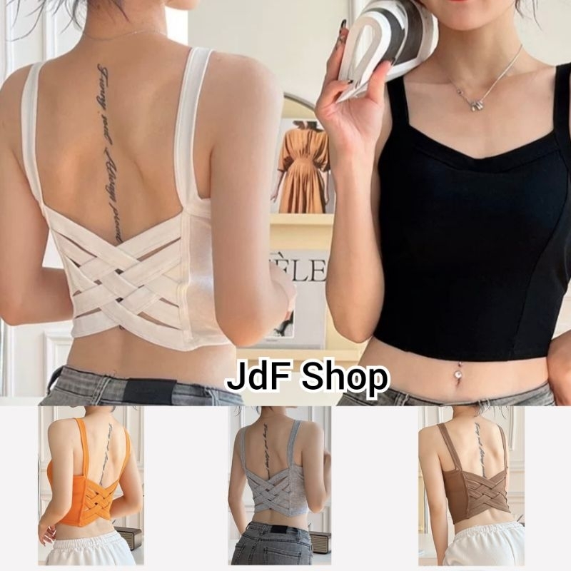JdF Shop 565 - ( Grosir ) Louis Crop Top / Bralette Crop Tank Bra Baju Atasan Sporty