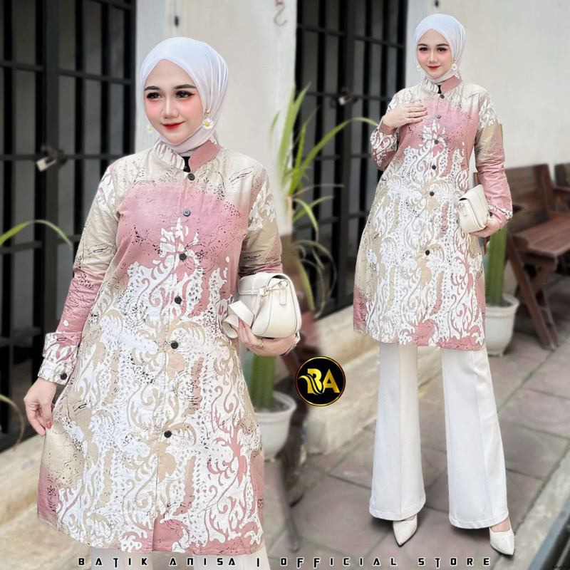 Best Deals Batik Tunik Couple Modern M L Xl Xxl Jumbo Set Pakaian Couple Kemeja Blouse Tunik