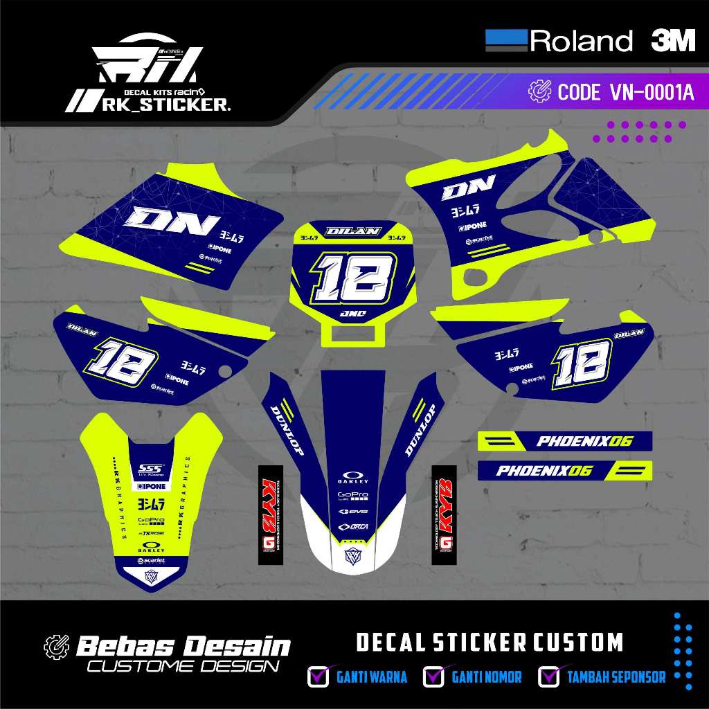 DECAL YZ 85 OLD FULL BODY DECAL YZ 85 LAMA FULL BODY FREE CUSTOME DESIGN