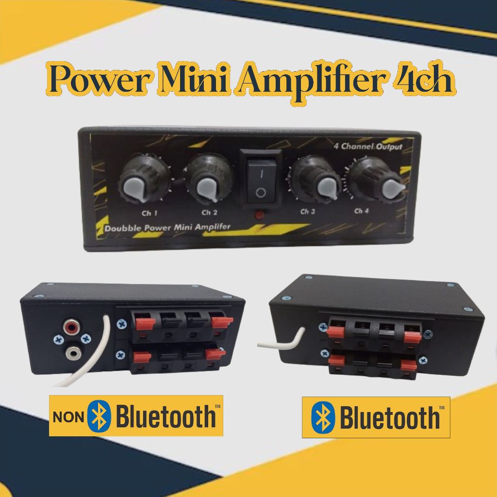 Amplifier Mini 4 Chanel 5 volt Bluetooth, Amplifier Mini 4 Chanel 5 volt NON Bluetooth,READY