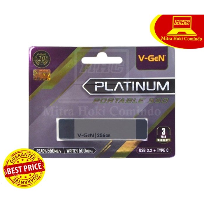 SSD EXTERNAL VGEN 256GB PORTABLE VGEN PLATINUM 256GB USB 3.1 TYPE C