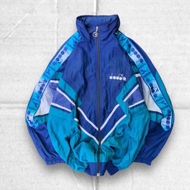 Windbreaker colorblok vintage jacket by DIADORA