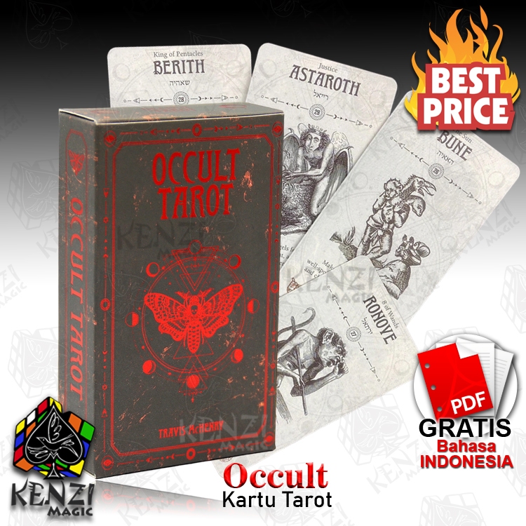 Kartu Tarot Occult 78 Lembar Ramalan Dek Mini untuk Pemula dan Ahli