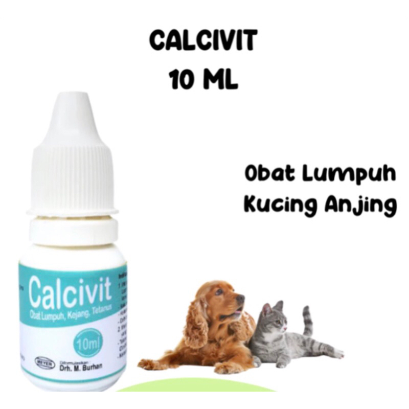 CALCIVIT 10ml / obat lumpuh hewan kucing / anjing