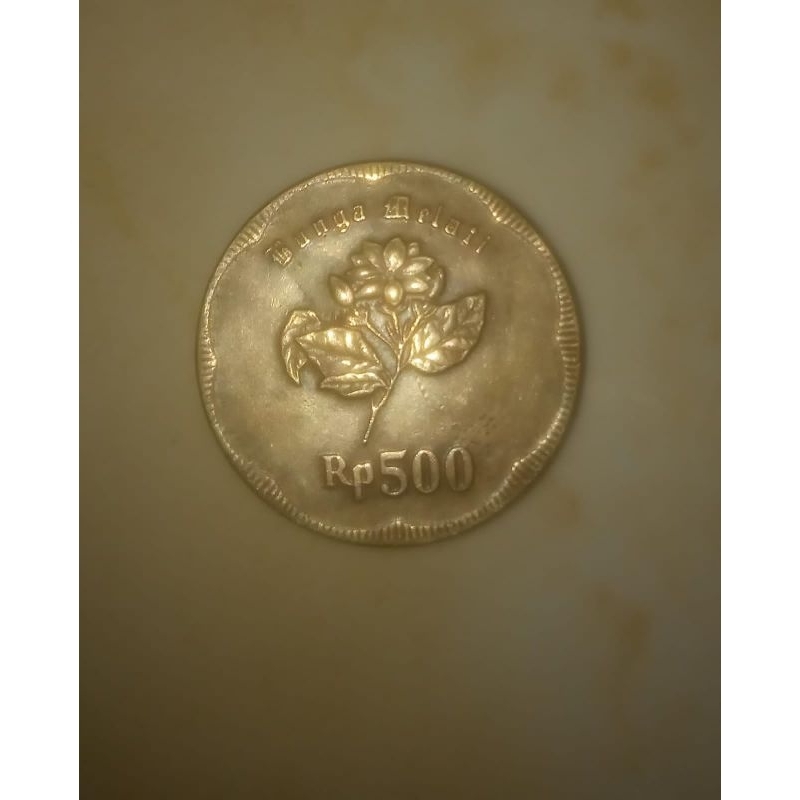 Koin Kuno 500 Rupiah Melati Tahun 1991