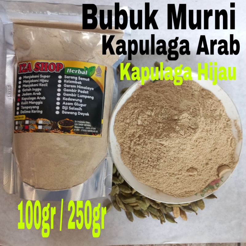 

Bubuk Murni Kapulaga Arab/Kapulaga Hijau 250gr