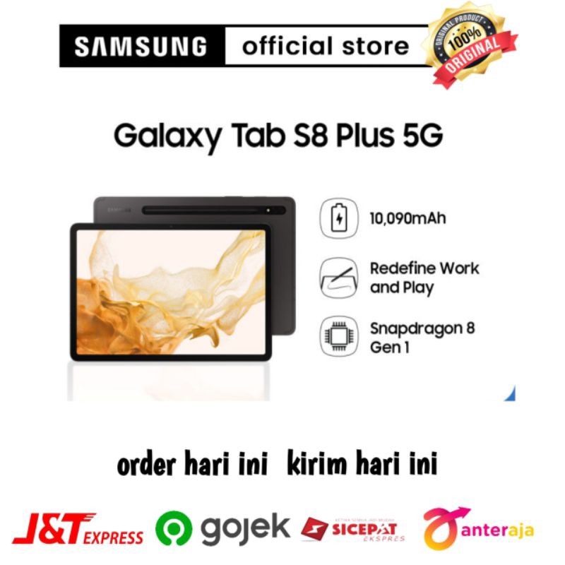 SAMSUNG Galaxy TAB S8+ 5G Ram [8/256]Gb Garansi Resmi Samsung Indonesia