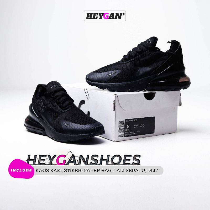 Nike Air Max 270 Full Black AH8050-010 Made In Vietnam