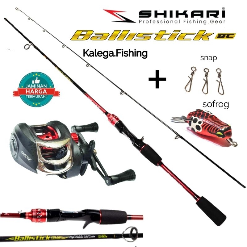 Set Pancing BaitCasting Shikari Joran Bc, Reel bc dan Sofrog