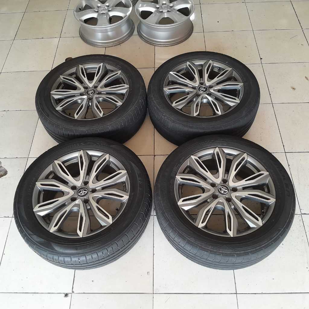 VELG RACING TOYOTA R18 LEBAR 7,5 PCD 5X114 ET40 + FALKEN 225 55 COCOK HARRIER ZENIX TUCSON XTRAIL MA