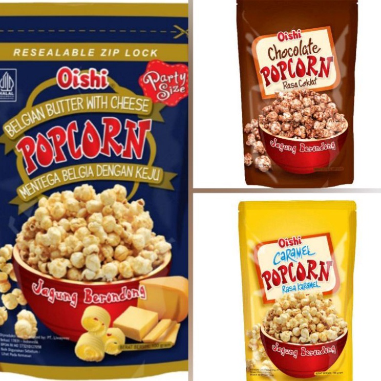 

Oishi Popcorn Belgian Butter With Cheese CoklatCaramel 1 gr