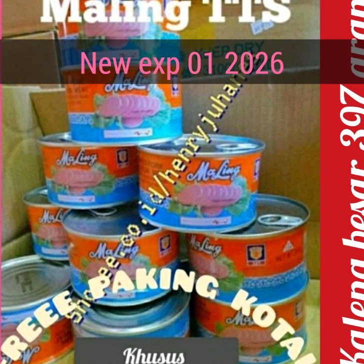 

Bayar Di Tempat 397 MALING TTS CANNED HAM PORK LUNCHEON MEAT maling babi daging babi kaleng ukuran kaleng besar