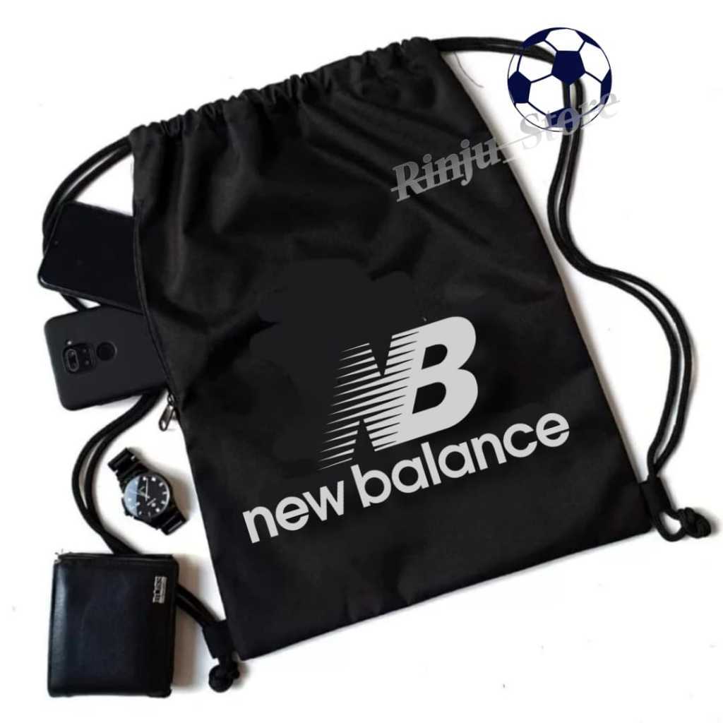 Tas Serut Futsal NB - Tas Ransel Logo NB Anti Air - Tas Serut Olahraga Cowok Cewek - Tas Serut Strin