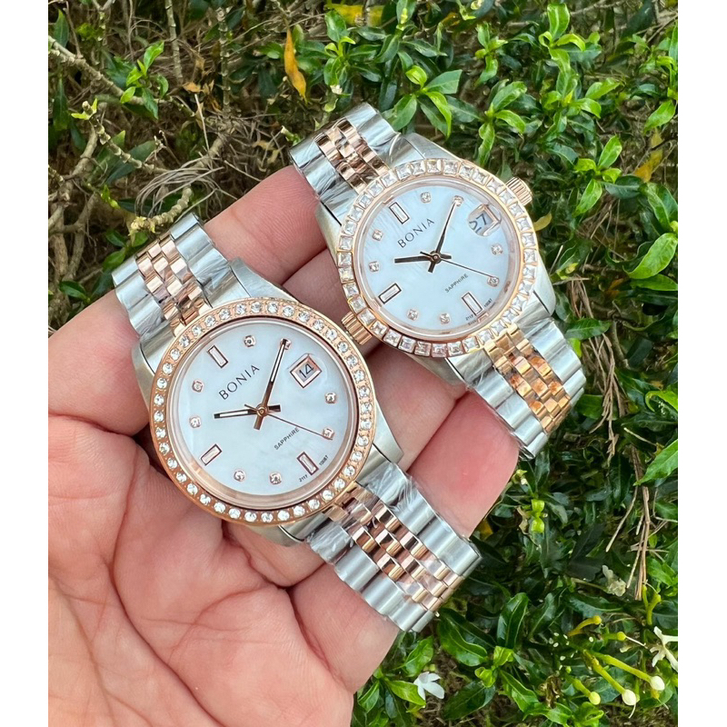 Bonia Shappire Watch Authentic Couple Set