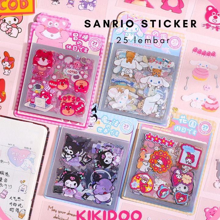 

Murah Kikidoo 25pcs Sticker Aesthetic DIY diary book Tumer Sticker Laptop Deco sticker