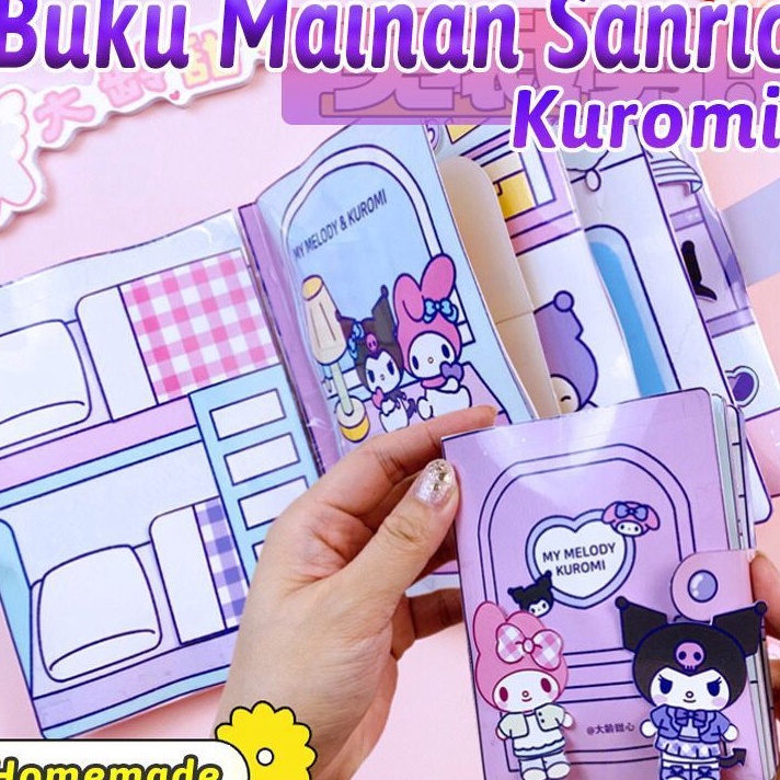 

Terbatas Buku Quite Book Melody Kuromi Sanrio DIY Mainan Edukasi Anak Busy Book BUKU DIY KREATIVITAS ANAK MOTIF SANRIO