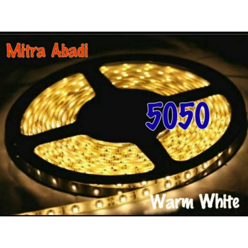 lampu hias LED STRIP SMD 5050 warm white Ip44 waterproof anti air