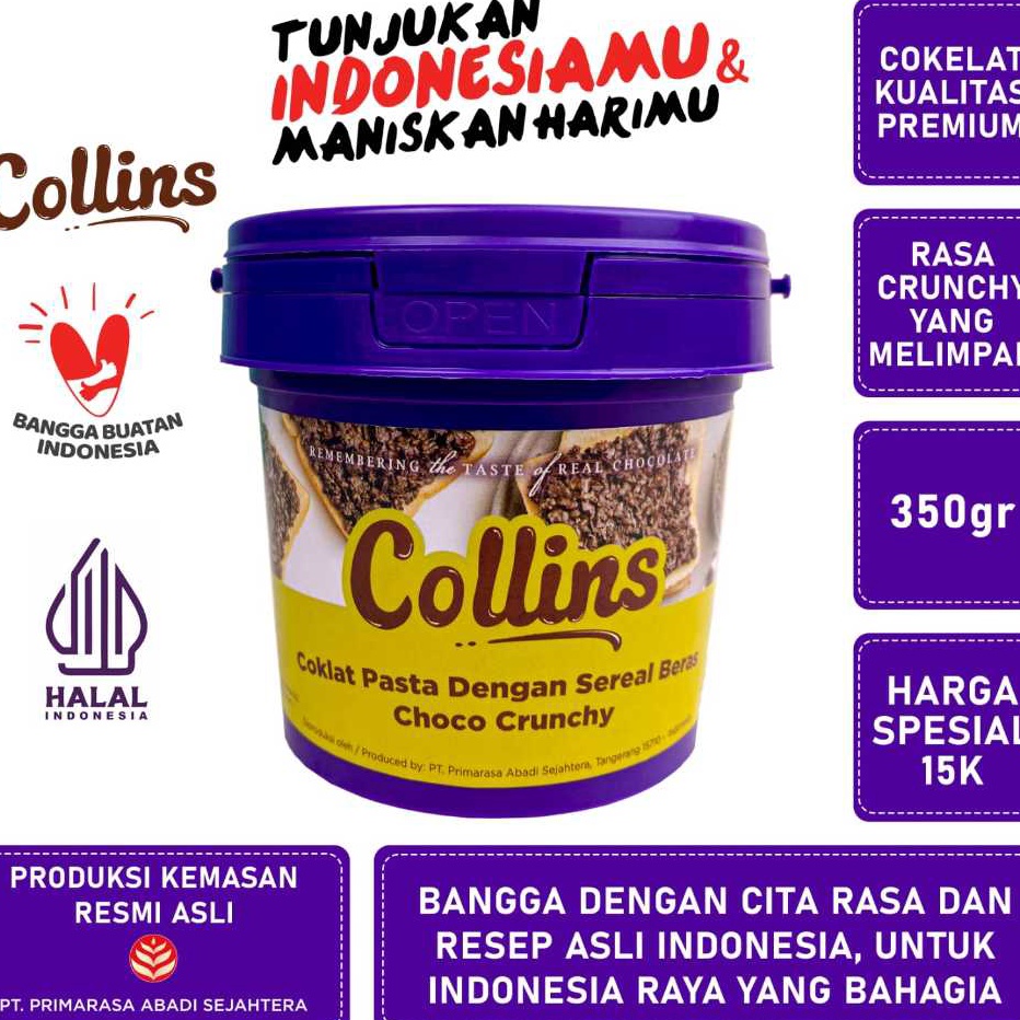 

Best Product Collins Pasta 35gr Dengan Malt Krispi Choco Crunchy PROMO HALAL Laris