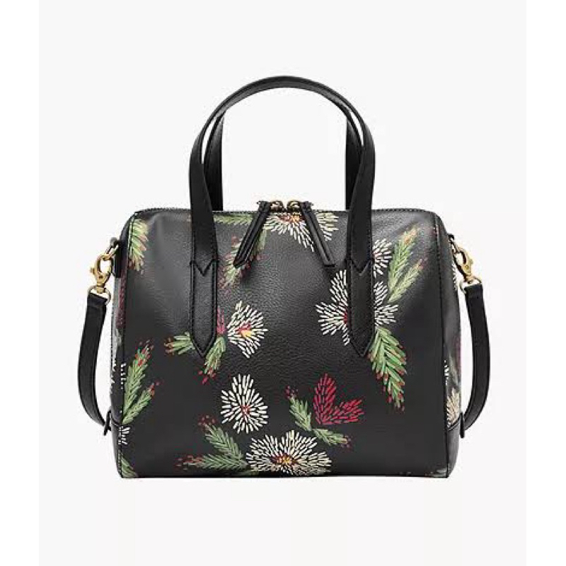 sydney satchel black floral
