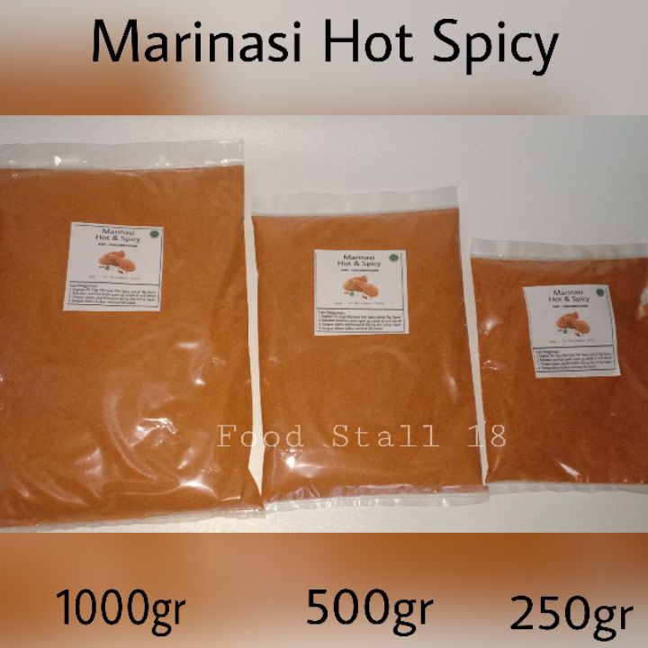

Best Terlaris Marinasi Hot Spicy Fried Chicken 1Kg Tepung Marinade Rendaman Daging Ayam Goreng Pedas 1 Kg
