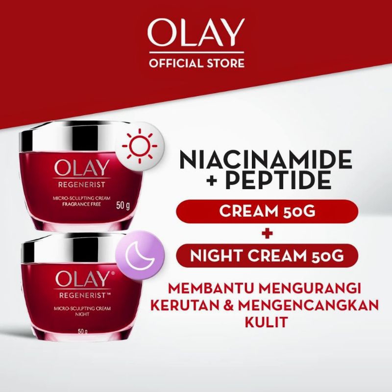 PAKET HEMAT Olay Regenerist micro day & night Cream 50gr