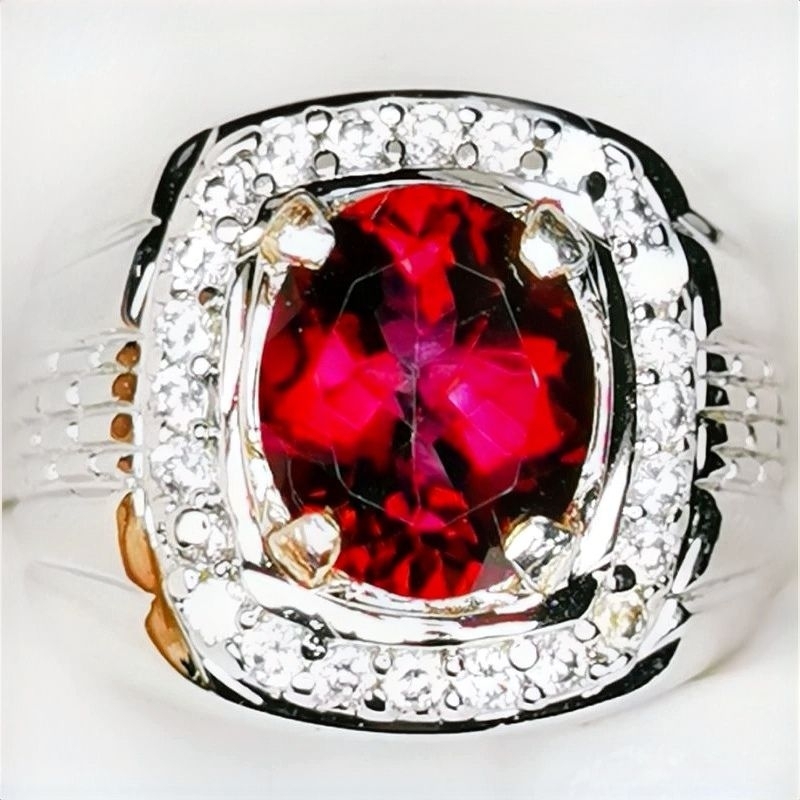 Batu natural permata red topas memo