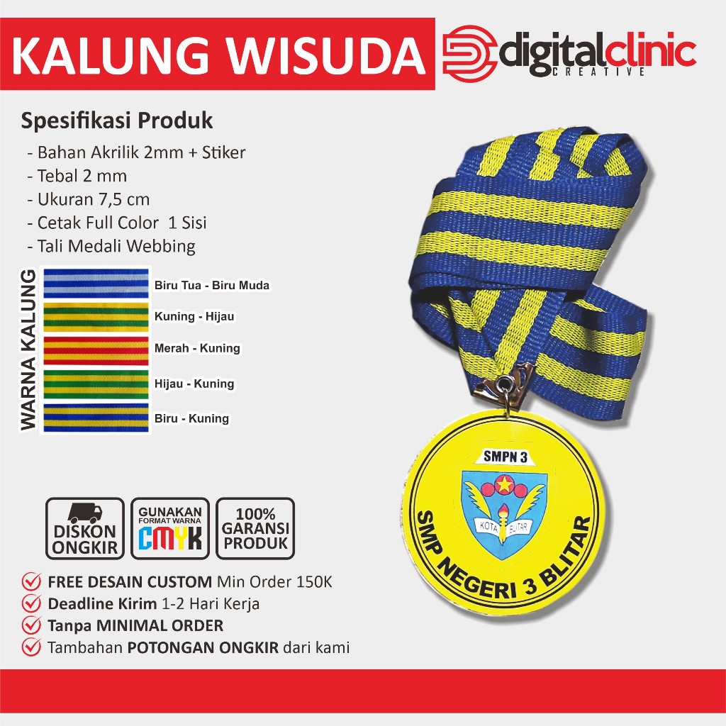 

Medali Gordon Kalung Wisuda Akrilik