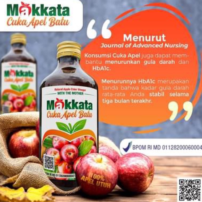 

Cuka Apel Makkata With The Mother 33ml Natural Apple Cider Vinegar