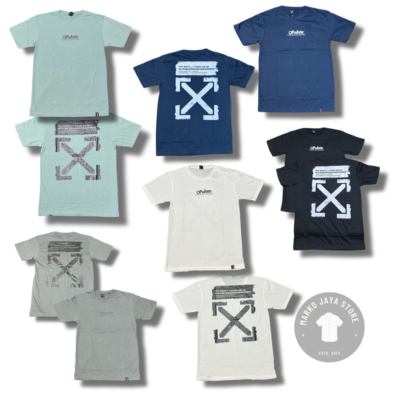 Baju distro off white original bahan cotton berkualitas