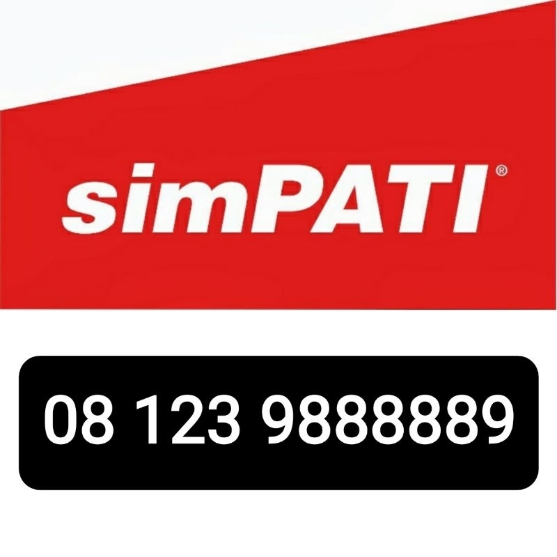 Kartu Perdana Nomor Cantik Simpati Prepaid Sim Card Telkomsel Prabayar 9888889