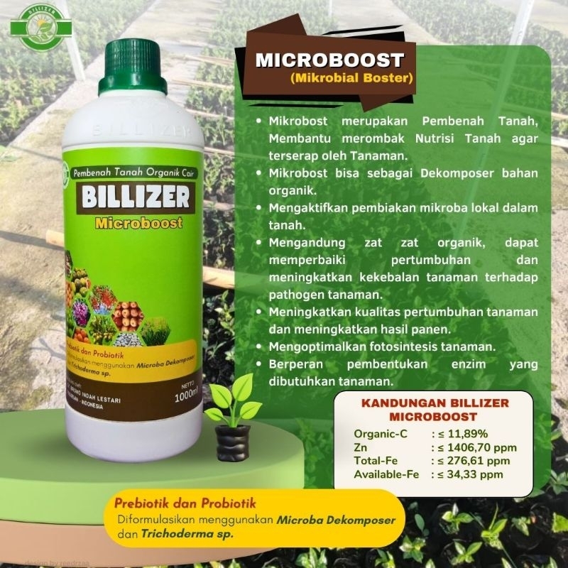 BILLIZER MICROBOOST - Pembenah Tanah Organik Cair