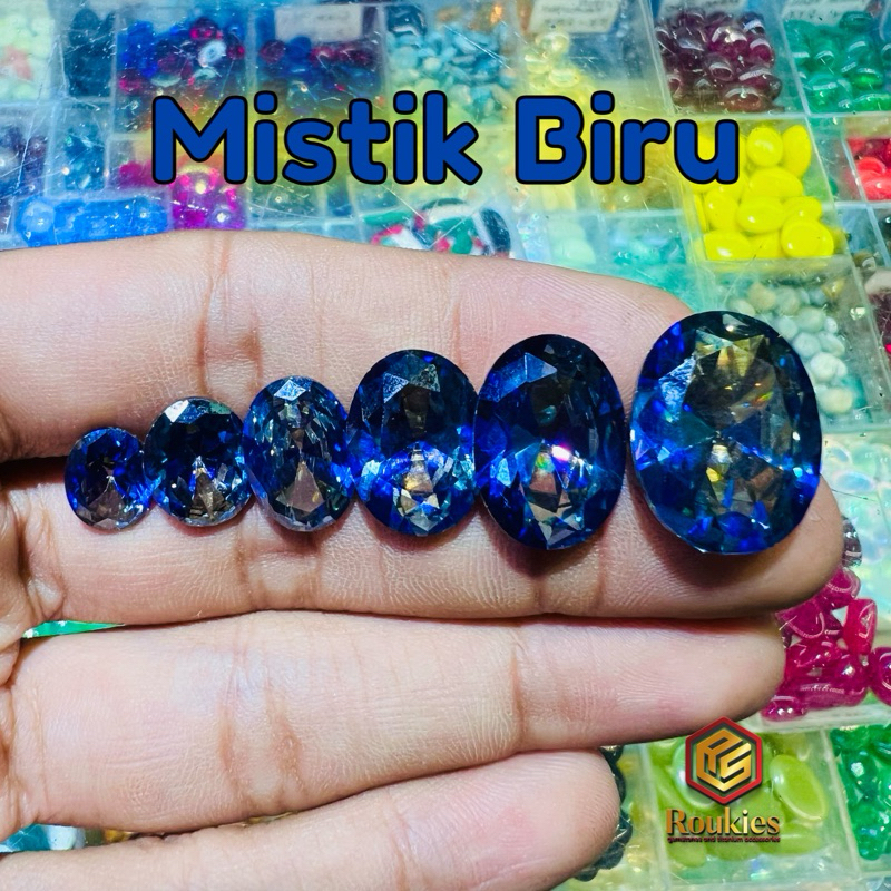 [HANYA BATU] Batu Permata Mistik Biru Quartz