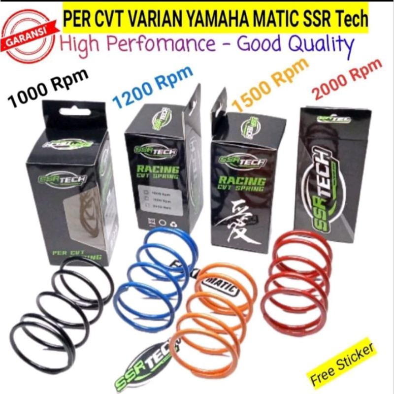 PER CVT RACING SSR TECH MIO AEROX NMAX FAZZIO  X-RIDE XEON NOUVO FINO 1000 1200 1500 2000 RPM