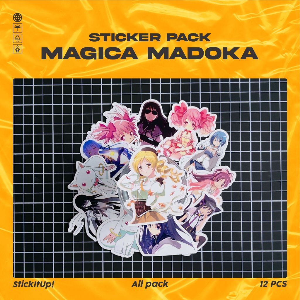 

COD✨ StickItUp Stiker Pack Anime Magica Madoka Lucu Colorfull Keren Untuk Koper Laptop Skateboard