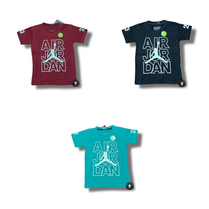 kaos anak air jordan unisex original glow in the dark bahan cotton berkualitas