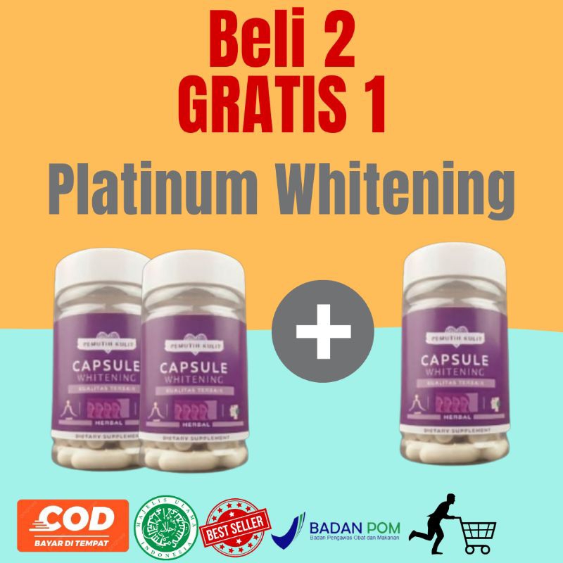 [ PROMO CUCI GUDANG ] KAPSUL PEMUTIH KULIT | CAPSULE WHITENING | PLATINUM WHITENING UNGU