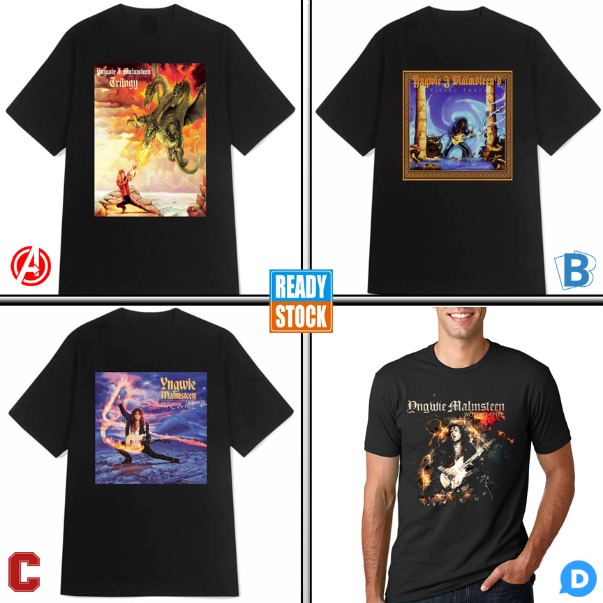 Kaos Yngwie J. Malmsteen Tshirt 100% Cotton