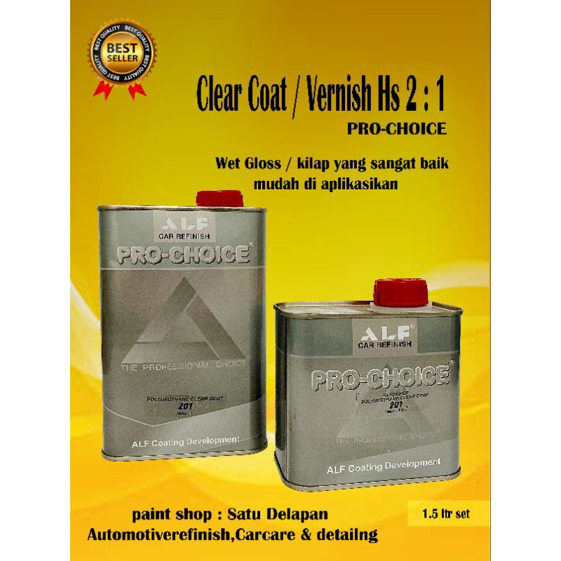 Clear coat Alfaglos Pro-Coice 201-1L/Clearcoat/coat/Pernis mobil/motor