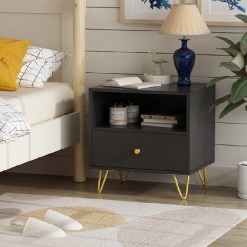 nakas minimalis meja samping kamar laci