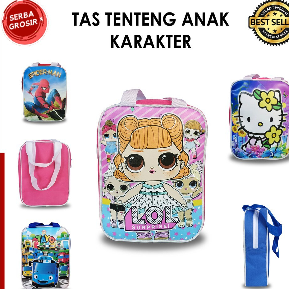 TAS tenteng karakter ultah anak goodie bag