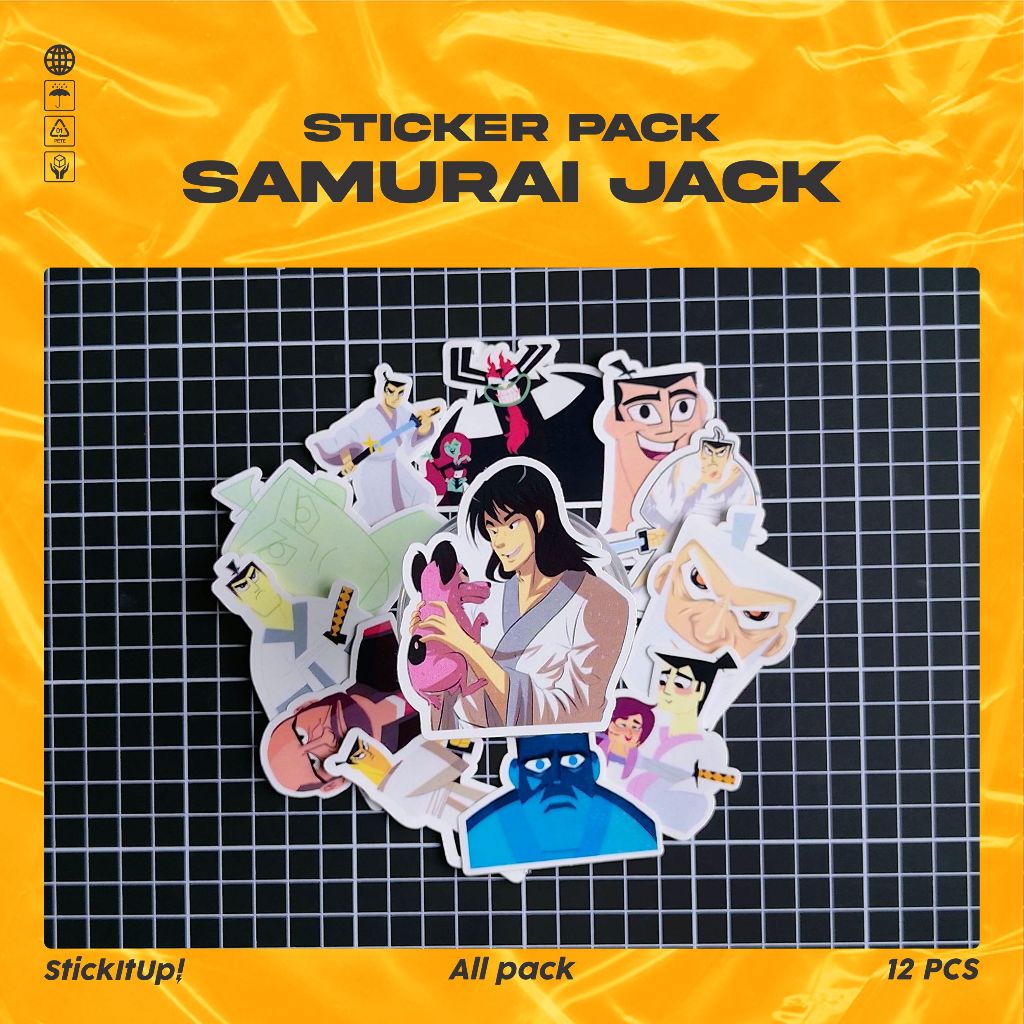 

COD✨ StickItUp Stiker Pack Kartun Samurai Jack Lucu Colorfull Keren Untuk Koper Laptop Skateboard