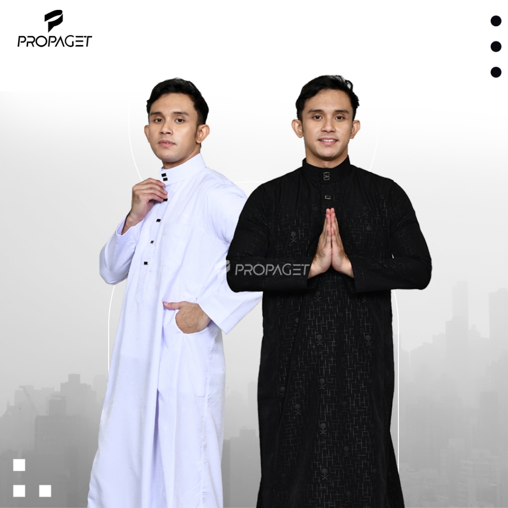 Propaget - Gamis Jubah Pria Kuffah Hitam